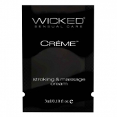 Крем для массажа и мастурбации Wicked Stroking and Massage Creme - 3 мл. - Wicked - купить с доставкой в Златоусте