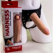 Страпон Харнесс из трусиков и насадки-фаллоса - 17,5 см. - LOVETOY (А-Полимер) - купить с доставкой в Златоусте