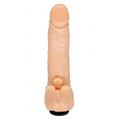 Телесная гелевая насадка-фаллос с клиторальными лепестками - 18,5 см. - LOVETOY (А-Полимер) - купить с доставкой в Златоусте