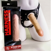 Телесная насадка-фаллос на трусиках с плугом - 16,5 см. - LOVETOY (А-Полимер) - купить с доставкой в Златоусте
