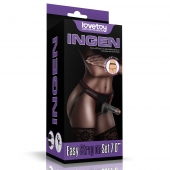 Женский темнокожий страпон Easy Strapon Set 7 Inch - 18 см. - Lovetoy - купить с доставкой в Златоусте