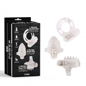Набор из 3 прозрачных эрекционных колец с вибрацией Teasers Ring Kit - Chisa - в Златоусте купить с доставкой