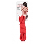 Красная хлопковая веревка для связывания - 3 м. - Lux Fetish - купить с доставкой в Златоусте