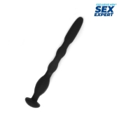 Черный силиконовый уретральный стимулятор - 10 см. - Sex Expert - купить с доставкой в Златоусте