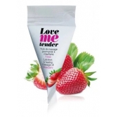 Съедобное согревающее массажное масло Love Me Tender Strawberry с ароматом клубники - 10 мл. - Love to Love - купить с доставкой в Златоусте