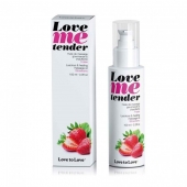 Съедобное согревающее массажное масло Love Me Tender Strawberry с ароматом клубники - 100 мл. - Love to Love - купить с доставкой в Златоусте