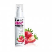 Съедобное согревающее массажное масло Love Me Tender Strawberry с ароматом клубники - 100 мл. - Love to Love - купить с доставкой в Златоусте
