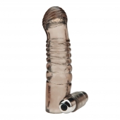Дымчатая насадка на пенис с вибрацией  Vibrating Penis Enhancing Sleeve Extension - 13,3 см. - BlueLine - в Златоусте купить с доставкой