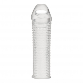 Текстурированная насадка на пенис Clear Textured Penis Enhancing Sleeve Extension - 16,5 см. - BlueLine - в Златоусте купить с доставкой