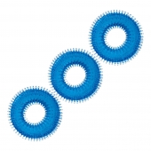 Комплект из трех голубых колец для эрекции 3-Pack Ultra-Stim Stretch Cock Rings - BlueLine - в Златоусте купить с доставкой