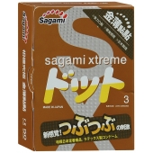 Презервативы Sagami Xtreme FEEL UP с точечной текстурой и линиями прилегания - 3 шт. - Sagami - купить с доставкой в Златоусте