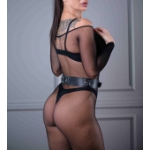 Черный кожаный пояс Sex Game - БДСМ Арсенал - купить с доставкой в Златоусте
