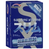 Розовые презервативы Sagami Xtreme FEEL FIT 3D - 3 шт. - Sagami - купить с доставкой в Златоусте