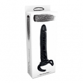 Чёрная насадка-фаллос для двойного проникновения INFLATABLE DILDO SLIM DONG  - 13,5 см. - Toyz4lovers - в Златоусте купить с доставкой