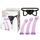 Тренировочный набор с тремя насадками Pegging Training Set - Lux Fetish - купить с доставкой в Златоусте