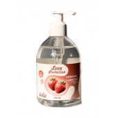 Лубрикант на водной снове Love Protection Strawberry с ароматом клубники - 300 мл. - Lola Games - купить с доставкой в Златоусте