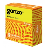 Ароматизированные презервативы Ganzo Juice - 3 шт. - Ganzo - купить с доставкой в Златоусте