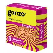 Презервативы с анестетиком для продления удовольствия Ganzo Long Love - 3 шт. - Ganzo - купить с доставкой в Златоусте