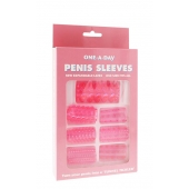 Набор из 7 розовых насадок на пенис ONE-A-DAY PENIS SLEEVES PINK - Seven Creations - в Златоусте купить с доставкой