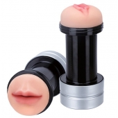 Двусторонний мастурбатор REALSTUFF 2 IN 1 HUMMER MOUTH   VAGINA - ротик и вагина - Dream Toys - в Златоусте купить с доставкой