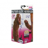 Коричневая насадка на пенис Wolftooth Sleeve - 13 см. - Baile - в Златоусте купить с доставкой
