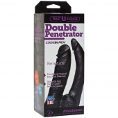 Черная насадка-фаллоимитатор для двойной стимуляции Double Penetrator - 16 см. - Doc Johnson - купить с доставкой в Златоусте