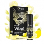 Съедобный жидкий вибратор Dual Vibe! со вкусом лимонного джина с тоником - 15 мл. - ORGIE - купить с доставкой в Златоусте