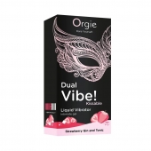 Съедобный жидкий вибратор Dual Vibe! со вкусом клубничного джина с тоником - 15 мл. - ORGIE - купить с доставкой в Златоусте