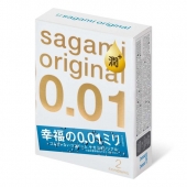 Увлажнённые презервативы Sagami Original 0.01 Extra Lub - 2 шт. - Sagami - купить с доставкой в Златоусте