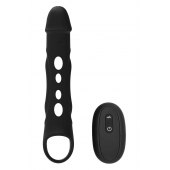 Черная насадка-удлинитель Vibrating Extender With Remote с вибрацией - Dream Toys - в Златоусте купить с доставкой