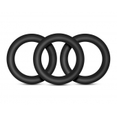 Набор из 3 черных эрекционных колец Black Small Penis Rings - Blush Novelties - в Златоусте купить с доставкой