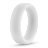 Белое люминесцентное эрекционное кольцо Silicone Glo Cock Ring - Blush Novelties - в Златоусте купить с доставкой