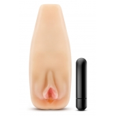 Мастурбатор-вагина с вибрацией Soft   Wet Natasha Realistic Beige Masturbator - Blush Novelties - в Златоусте купить с доставкой