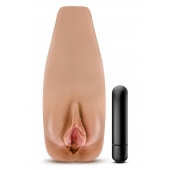 Маструбатор-вагина с вибрацией Soft   Wet Renata Realistic Tan Masturbator - Blush Novelties - в Златоусте купить с доставкой