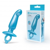 Голубая анальная пробка для массажа простаты Hither Silicone Prostate Plug - 14,3 см. - b-Vibe - в Златоусте купить с доставкой