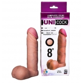 Фаллическая насадка для страпона UNICOCK 8  - 20 см. - LOVETOY (А-Полимер) - купить с доставкой в Златоусте
