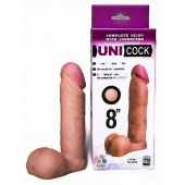 Фаллическая насадка для страпона UNICOCK 8  - 20 см. - LOVETOY (А-Полимер) - купить с доставкой в Златоусте