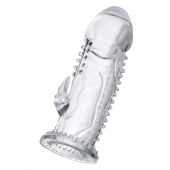 Прозрачная насадка на пенис с шипиками и коготком - 13,5 см. - A-toys - в Златоусте купить с доставкой