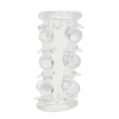 Прозрачная насадка на пенис с шипами и бугорками JELLY JOY LUST CLUSTER CLEAR - Dream Toys - в Златоусте купить с доставкой