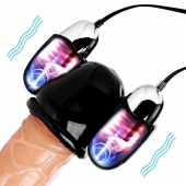 Черная стимулирующая насадка для головки полового члена Multi Speed Vibrating Penis Head Teaser - XR Brands - в Златоусте купить с доставкой
