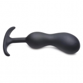 Черный массажер простаты с утяжелителями Premium Silicone Weighted Prostate Plug Large - 18,8 см. - XR Brands - в Златоусте купить с доставкой