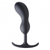 Черный массажер простаты с утяжелителями Premium Silicone Weighted Prostate Plug Large - 18,8 см. - XR Brands - в Златоусте купить с доставкой