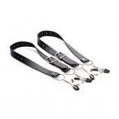 Ремни с зажимами для половых губ Spread Labia Spreader Straps with Clamps - XR Brands - купить с доставкой в Златоусте