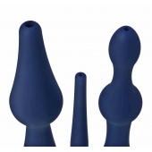 Набор из 3 универсальных насадок для анального душа Universal 3 Piece Silicone Enema Attachment Set - XR Brands - купить с доставкой в Златоусте