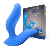 Синий вибромассажер простаты 3,5’’ Curve P-spot Massager - 12 см. - Erokay - в Златоусте купить с доставкой