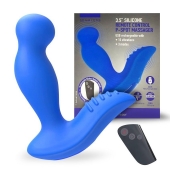 Синий вибромассажер простаты 3,5’’ Remote Control P-spot Massager - 12,5 см. - Erokay - в Златоусте купить с доставкой