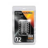 Прозрачная насадка на пенис с шишечками STAY HARD COCK SLEEVE 02 CLEAR - Blush Novelties - в Златоусте купить с доставкой
