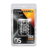 Прозрачная насадка с капельками STAY HARD COCK SLEEVE 05 CLEAR - Blush Novelties - в Златоусте купить с доставкой