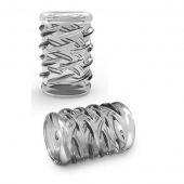Прозрачная насадка с объёмными чёрточками STAY HARD COCK SLEEVE 06 CLEAR - Blush Novelties - в Златоусте купить с доставкой