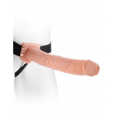Фаллопротез телесного цвета Hollow Strap-On - 29 см. - Pipedream - купить с доставкой в Златоусте